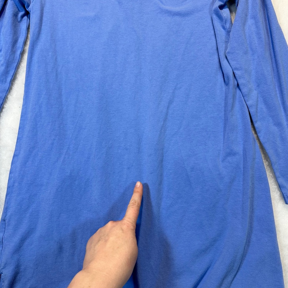 Coolibar Catalina Beach Cover-Up Dress Women Medium Blue Sun Protective Coastal - Picture 10 of 11